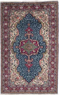 Vintage Turkish Hand-Knotted Rug - 5' 7" x 8' 10" (67" x 106")