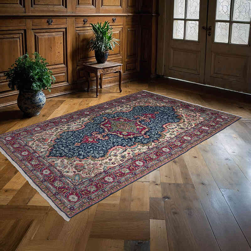 Alfombra Vintage Turca Anudada a Mano - 170 cm x 268 cm - K0068892