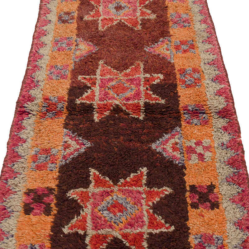 Vintage Tribal Runner Rug - 2' 9" x 10'  (33" x 120") - K0068893