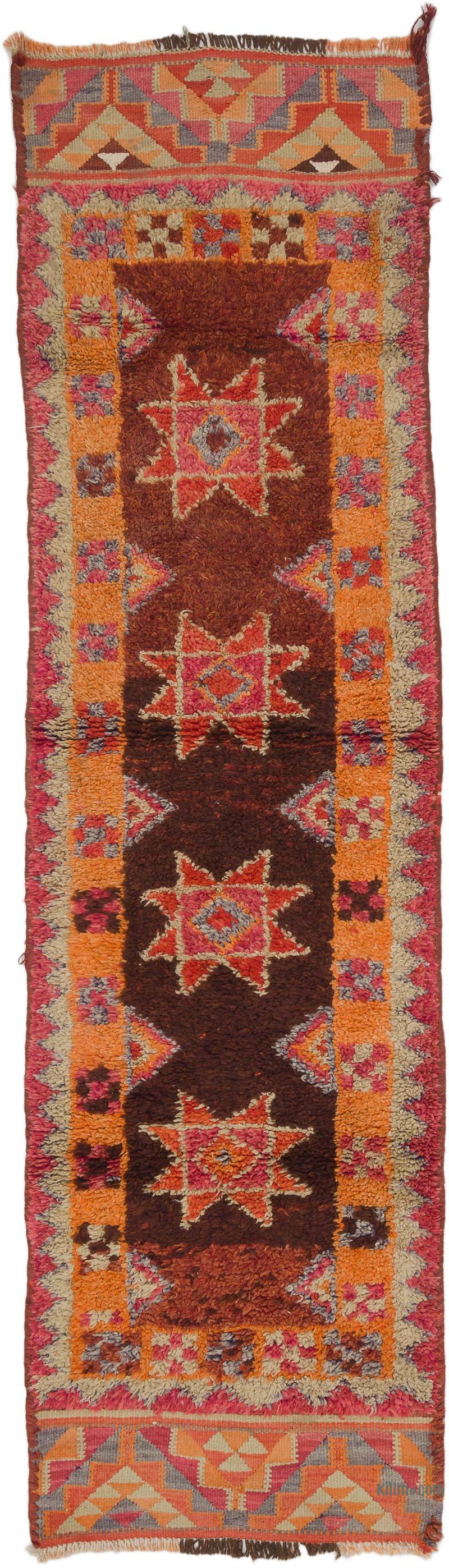 Vintage Tribal Runner Rug - 2' 9" x 10'  (33" x 120") - K0068893