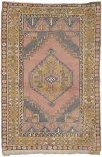 Vintage Turkish Hand-Knotted Rug - 3' 10" x 5' 9" (46" x 69")