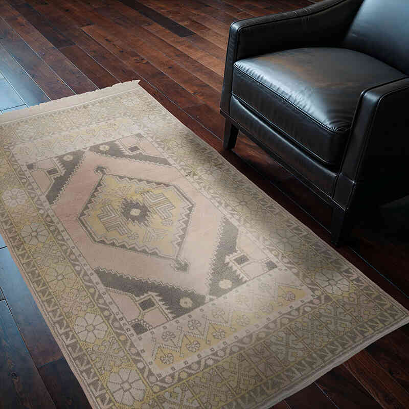 Vintage Turkish Hand-Knotted Rug - 3' 8" x 5' 11" (44" x 71") - K0068900