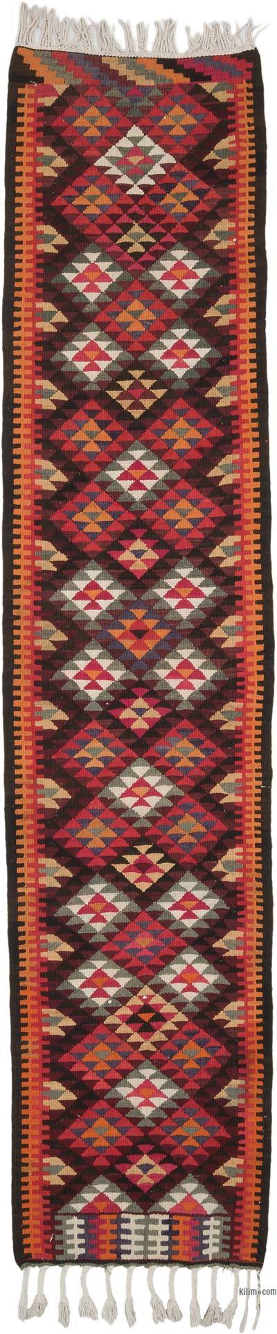 Vintage Anadolu Kilim Yolluk - 82 cm x 375 cm