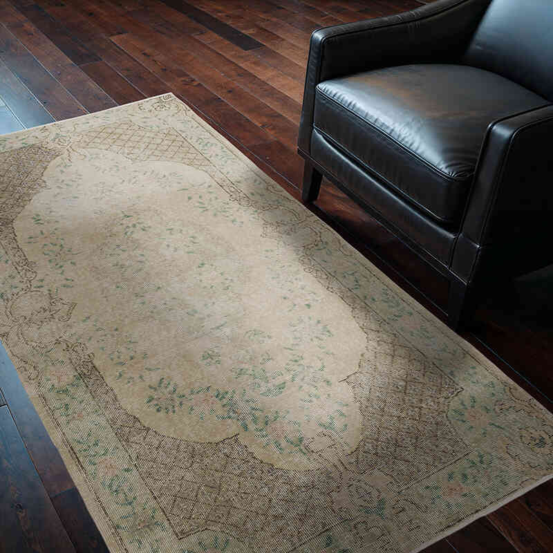 Alfombra Vintage Turca Anudada a Mano - 118 cm x 200 cm - K0068913