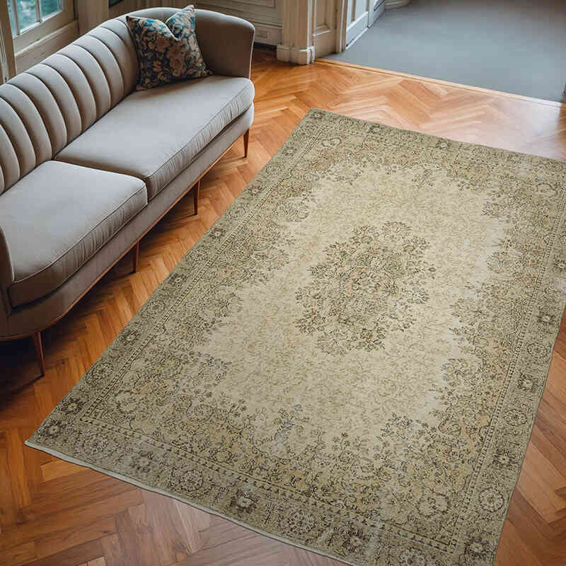 Vintage Turkish Hand-Knotted Rug - 6' 8" x 9' 11" (80" x 119") - K0068914