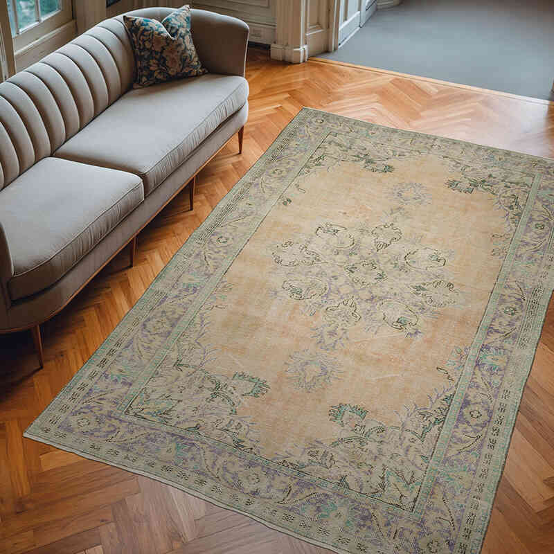 Vintage Turkish Hand-Knotted Rug - 6' 7" x 9' 10" (79" x 118") - K0068920
