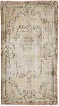 Alfombra Vintage Turca Anudada a Mano - 114 cm x 205 cm