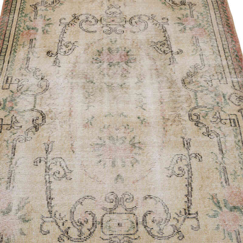 Alfombra Vintage Turca Anudada a Mano - 114 cm x 205 cm - K0068921