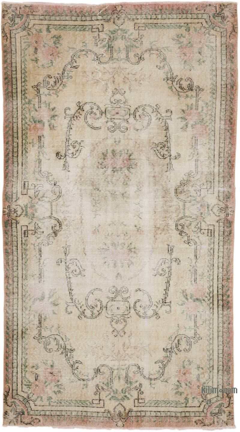 Alfombra Vintage Turca Anudada a Mano - 114 cm x 205 cm - K0068921