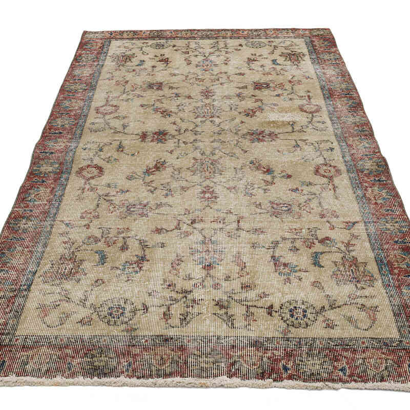 El Dokuma Vintage Halı - 109 cm x 196 cm - K0068927