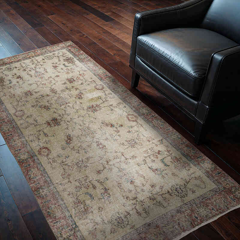 El Dokuma Vintage Halı - 109 cm x 196 cm - K0068927