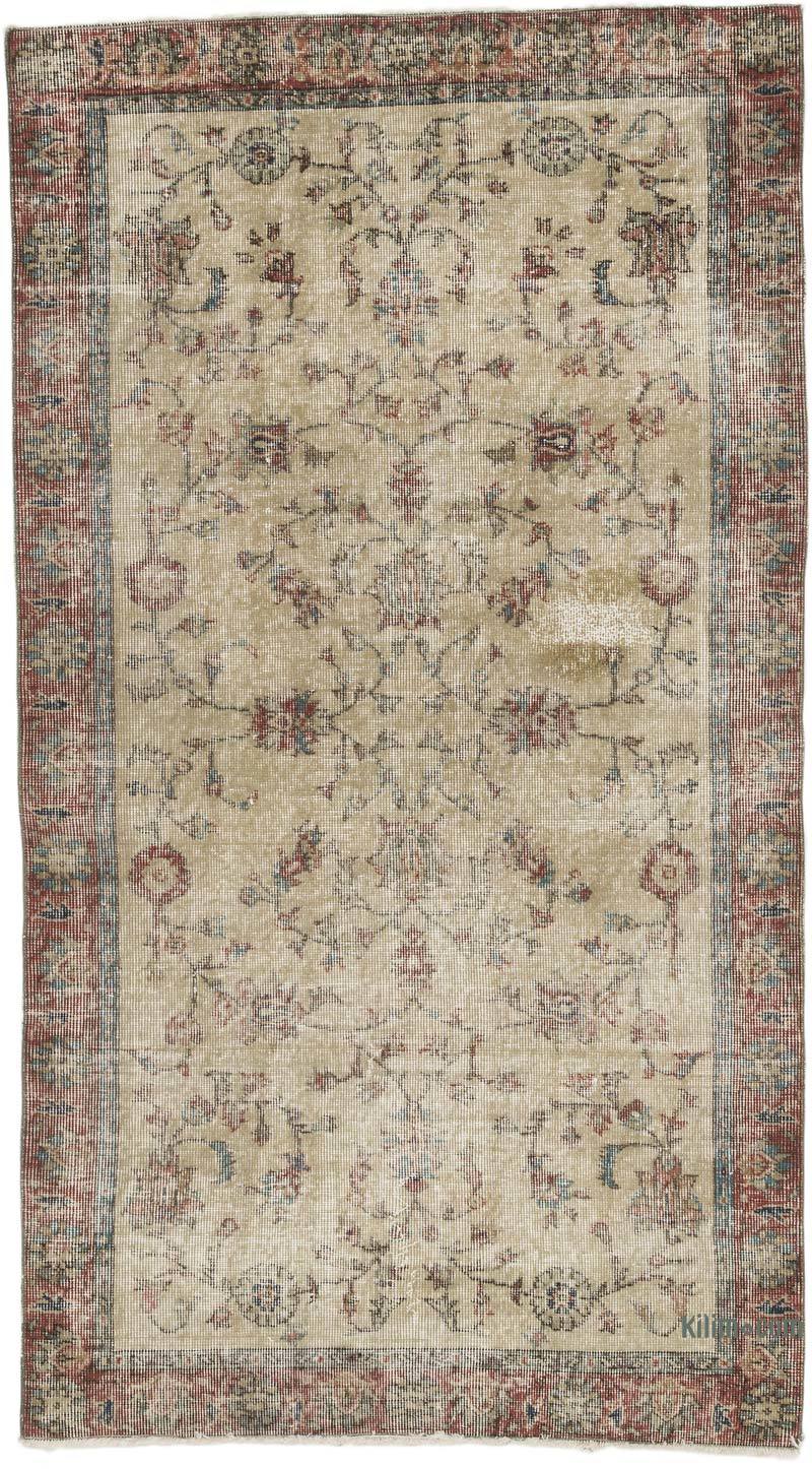 El Dokuma Vintage Halı - 109 cm x 196 cm - K0068927