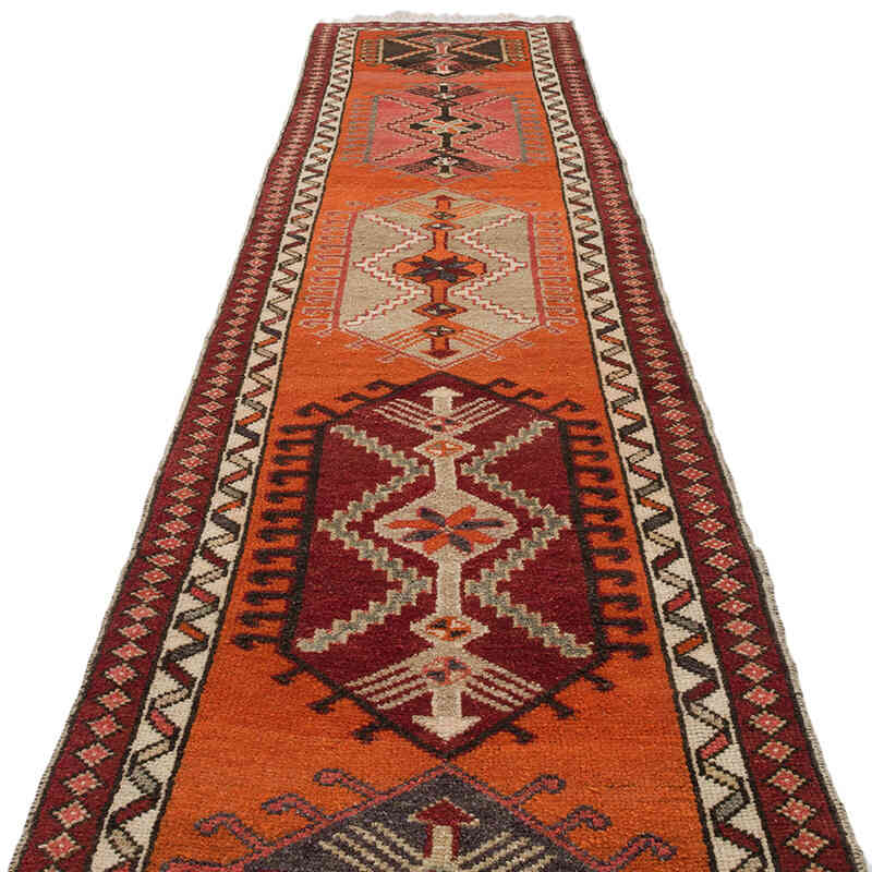 Vintage Tribal Runner Rug - 3' 1" x 14'  (37" x 168") - K0068928