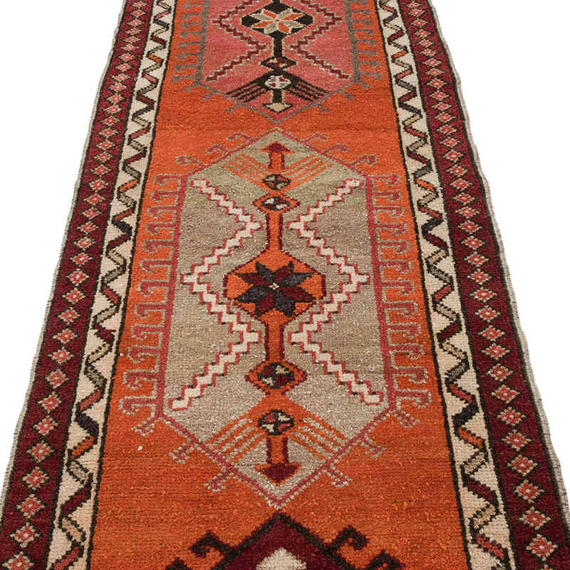 Vintage Tribal Runner Rug - 3' 1" x 14'  (37" x 168") - K0068928