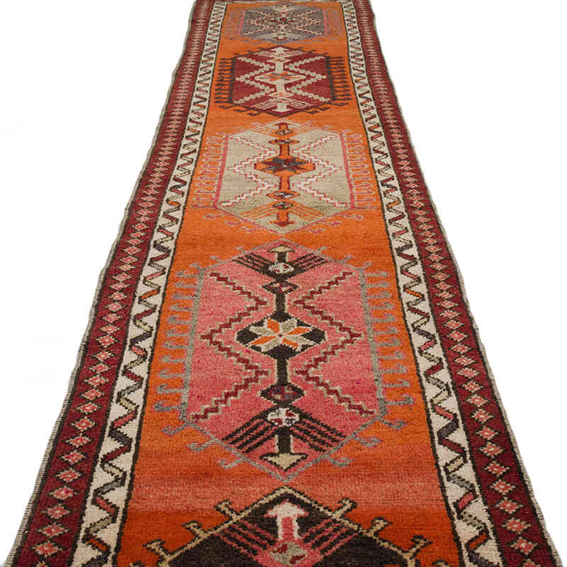 Vintage Tribal Runner Rug - 3' 1" x 14'  (37" x 168") - K0068928
