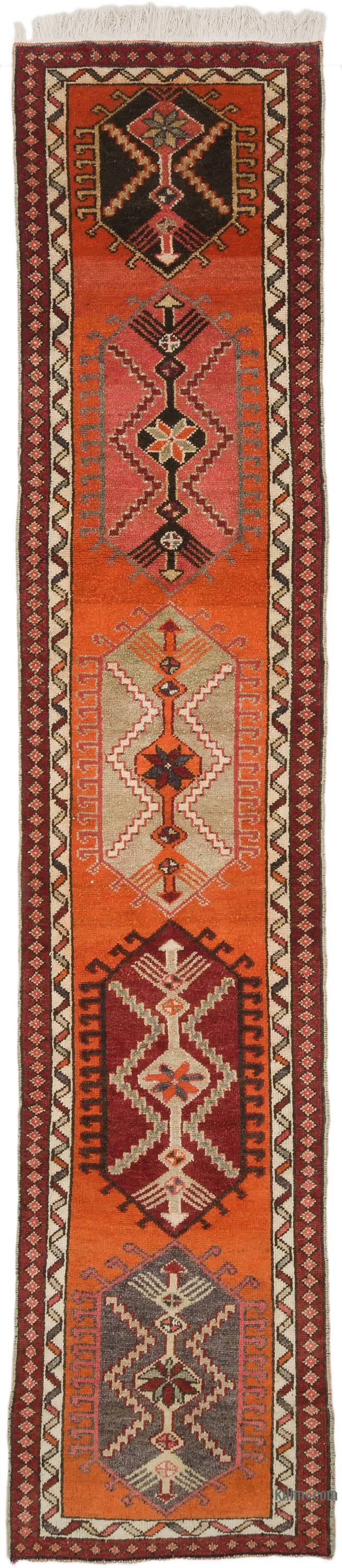 Vintage Tribal Runner Rug - 3' 1" x 14'  (37" x 168") - K0068928