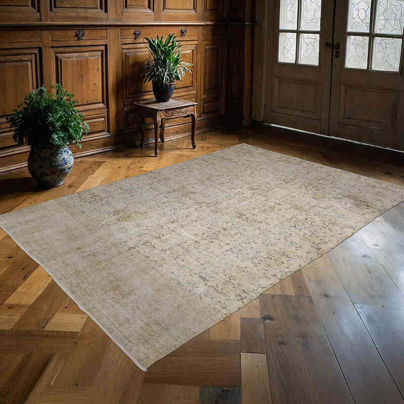 Alfombra Vintage Turca Anudada a Mano - 180 cm x 255 cm - K0068933