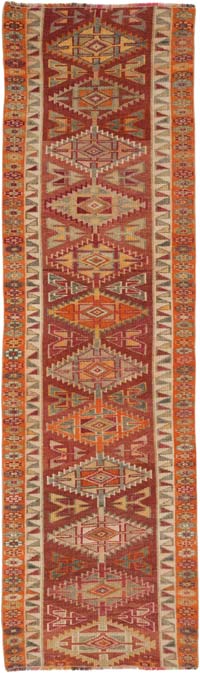Alfombra Vintage de pasillo - 86 cm x 290 cm