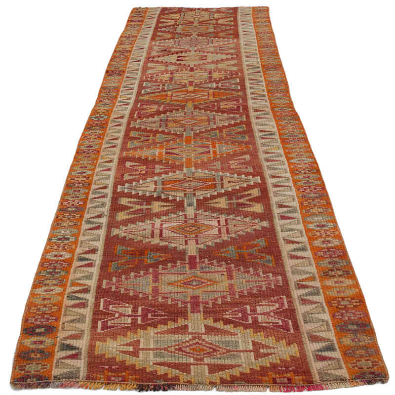 Vintage Tribal Runner Rug - 2' 10" x 9' 6" (34" x 114") - K0068948