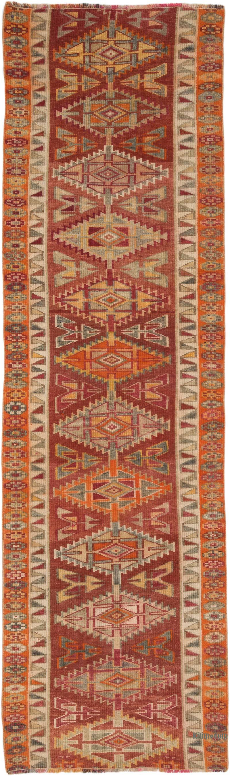 Vintage Tribal Runner Rug - 2' 10" x 9' 6" (34" x 114") - K0068948