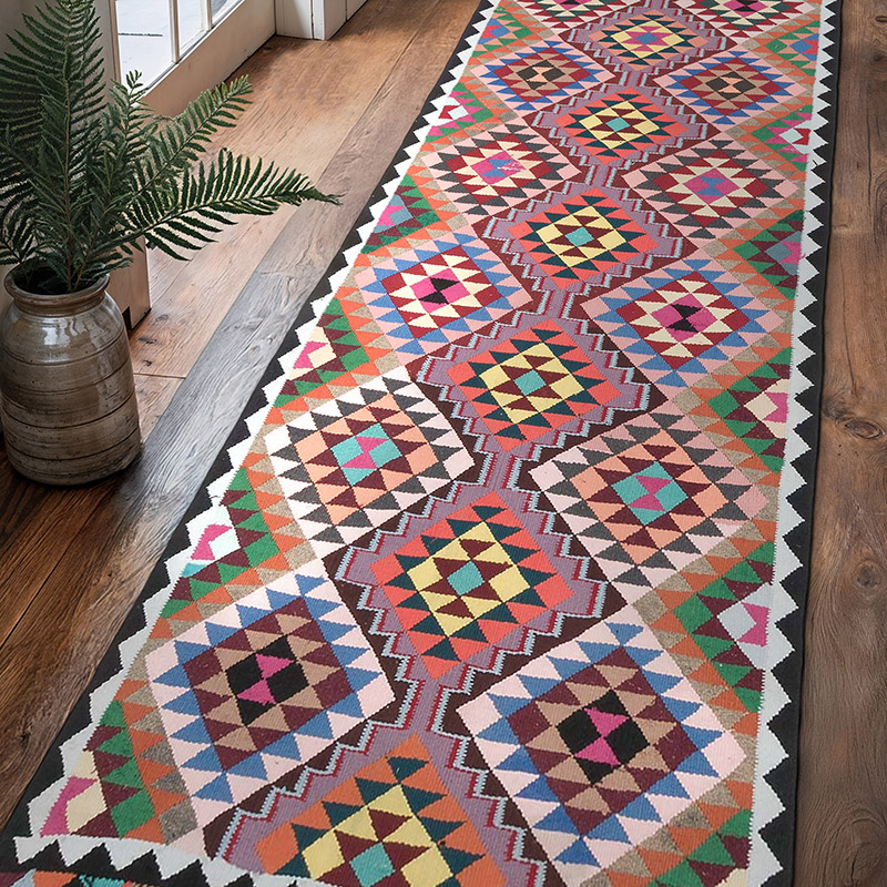 Vintage Anadolu Kilim Yolluk - 100 cm x 316 cm - K0068949