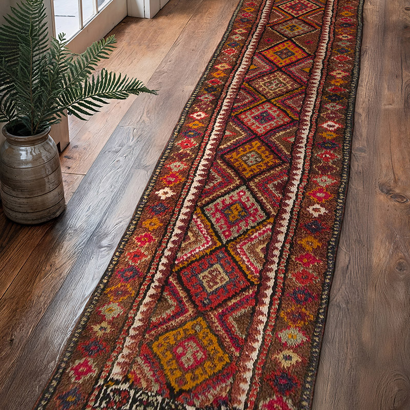 Alfombra Vintage de pasillo - 90 cm x 421 cm - K0068958