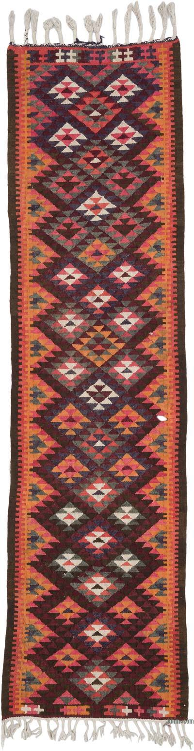Vintage Tribal Kilim Runner - 2' 10" x 10' 1" (34" x 121")