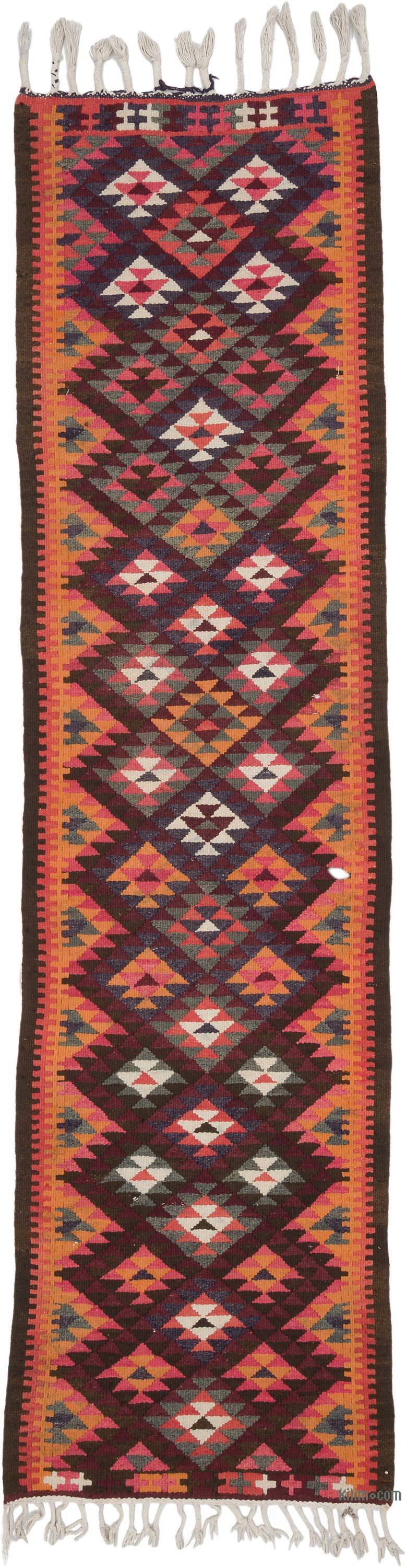 Vintage Tribal Kilim Runner - 2' 10" x 10' 1" (34" x 121") - K0068962