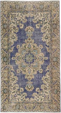 Vintage Turkish Hand-Knotted Rug - 3' 9" x 6' 10" (45" x 82")