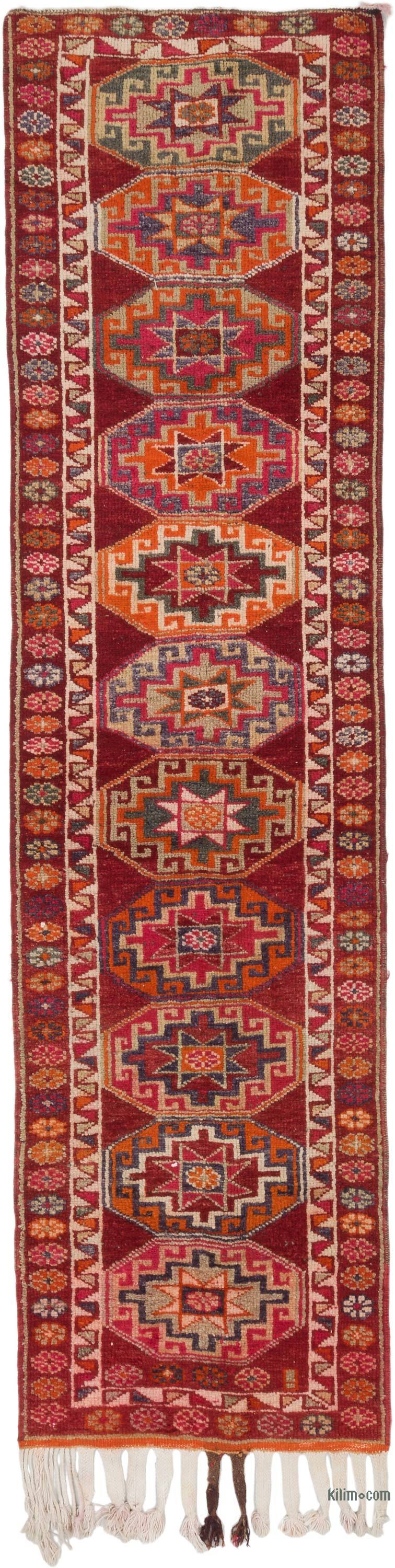 Vintage Tribal Runner Rug - 2' 11" x 11' 1" (35" x 133") - K0068981