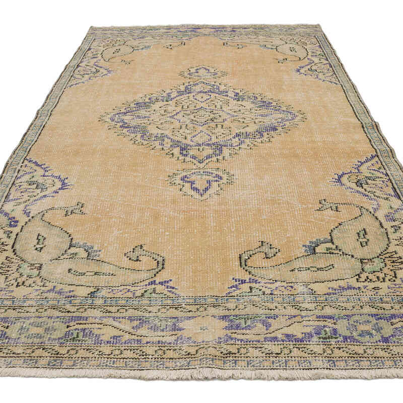 Alfombra Vintage Turca Anudada a Mano - 153 cm x 294 cm - K0068989