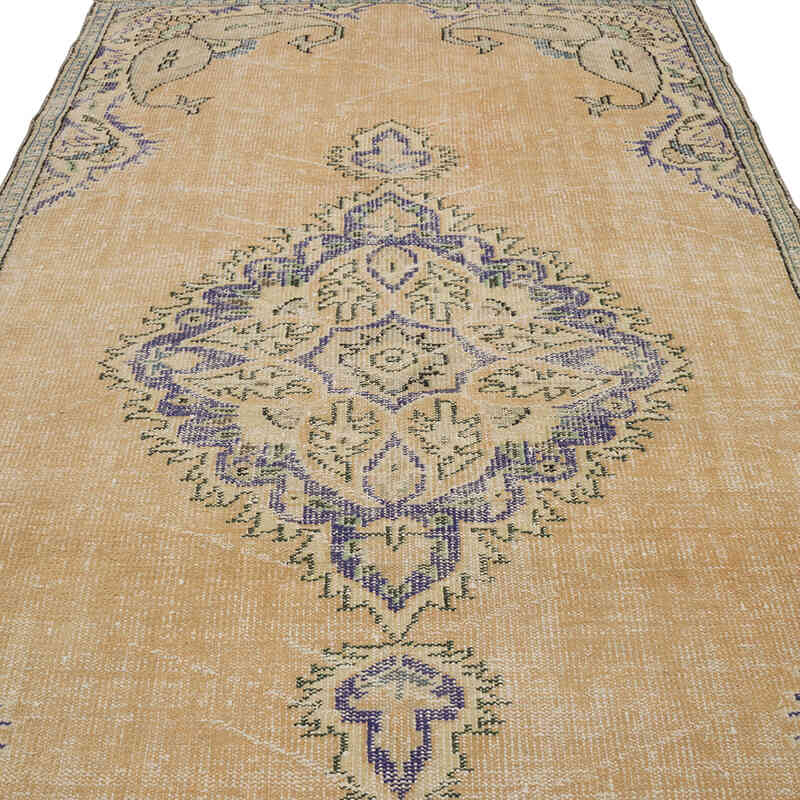 Alfombra Vintage Turca Anudada a Mano - 153 cm x 294 cm - K0068989