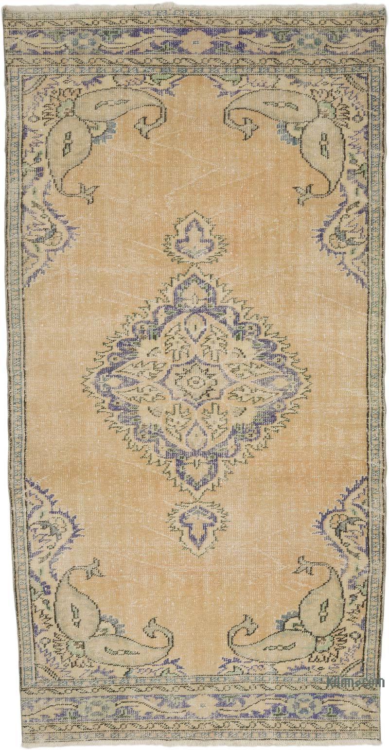 Alfombra Vintage Turca Anudada a Mano - 153 cm x 294 cm - K0068989