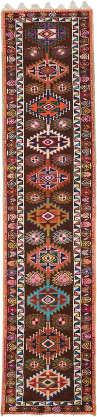 Vintage Tribal Runner Rug - 2' 10" x 12' 2" (34" x 146")
