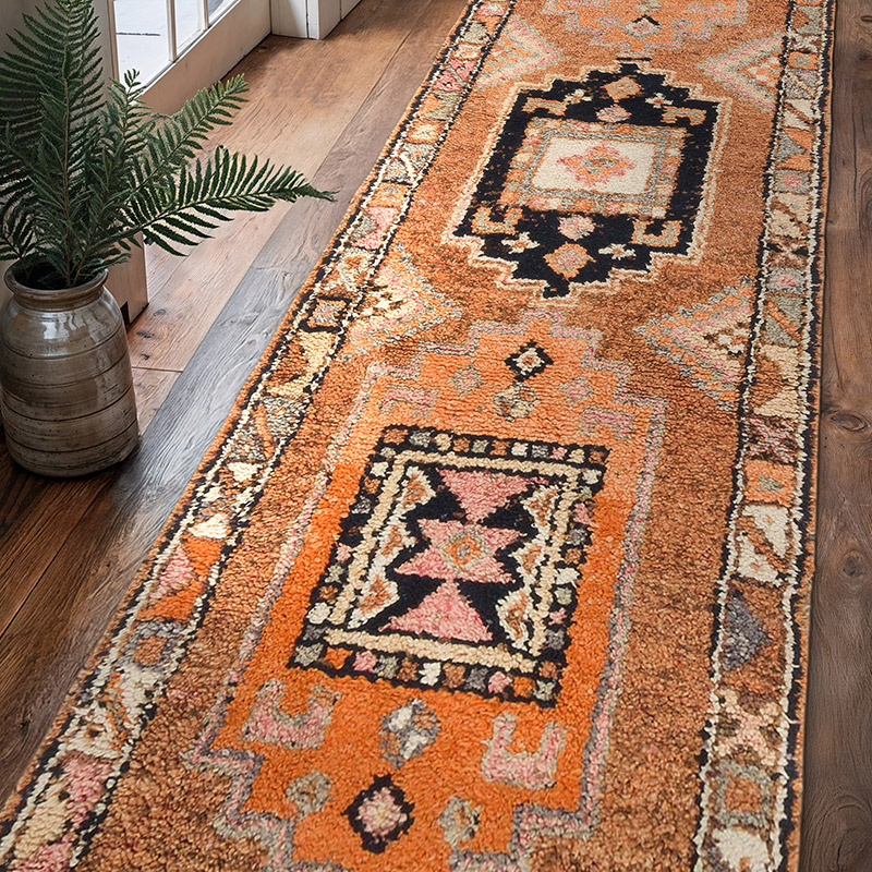 Alfombra Vintage de pasillo - 94 cm x 308 cm - K0068991