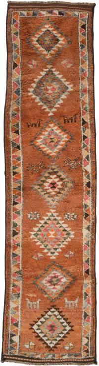 Vintage Tribal Runner Rug - 3' 2" x 12' 2" (38" x 146")