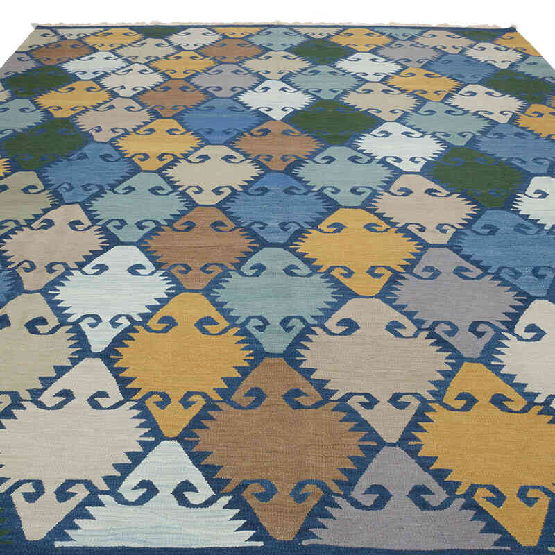 New Handwoven Turkish Kilim Rug - 8' 2" x 11' 5" (98" x 137") - K0069014