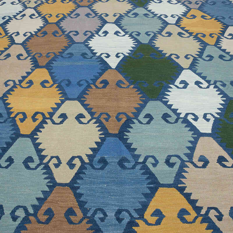 New Handwoven Turkish Kilim Rug - 8' 2" x 11' 5" (98" x 137") - K0069014