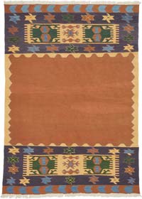 New Handwoven Turkish Kilim Rug - 6'  x 8' 4" (72" x 100")