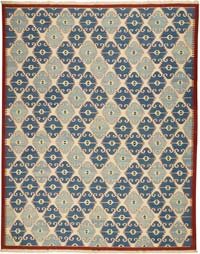 New Handwoven Turkish Kilim Rug - 11' 1" x 13' 10" (133" x 166")