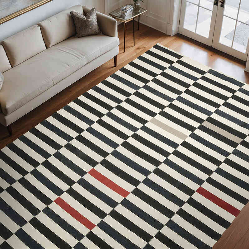 New Handwoven Turkish Kilim Rug - 8' 4" x 11' 7" (100" x 139") - K0069024