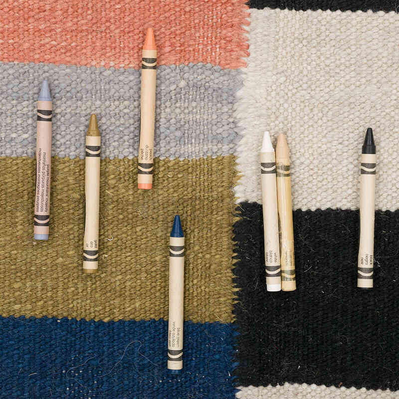 New Handwoven Turkish Kilim Rug - 6' 11" x 9' 9" (83" x 117") - K0069025