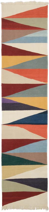 New Handwoven Turkish Kilim Runner - 2' 9" x 12' 6" (33" x 150")