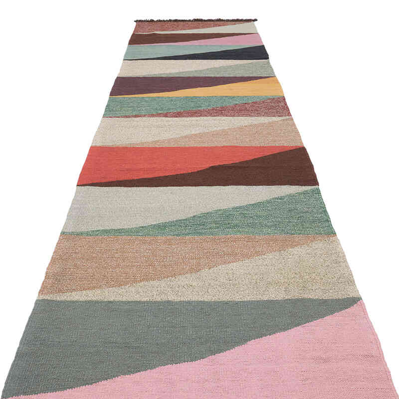 New Handwoven Turkish Kilim Runner - 3'  x 13' 7" (36" x 163") - K0069033