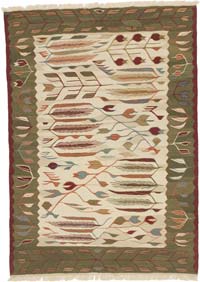 New Handwoven Turkish Kilim Rug - 4'  x 5' 8" (48" x 68")