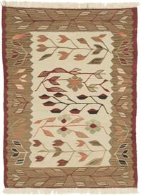 New Handwoven Turkish Kilim Rug - 2' 11" x 3' 11" (35" x 47")