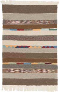 New Handwoven Turkish Kilim Rug - 2' 11" x 4' 3" (35" x 51")