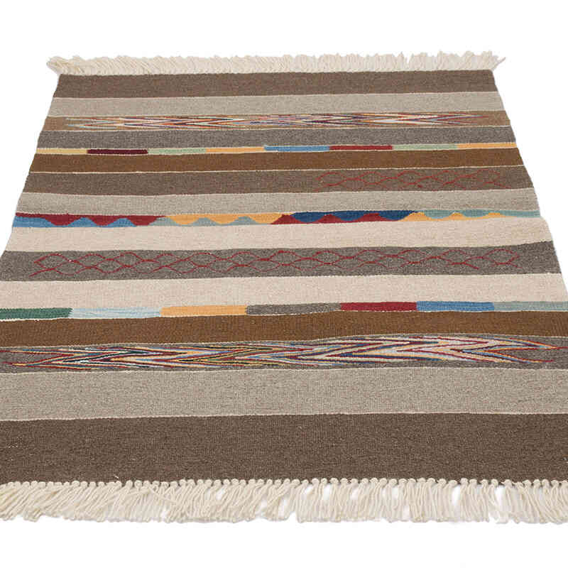 New Handwoven Turkish Kilim Rug - 2' 11" x 4' 3" (35" x 51") - K0069044