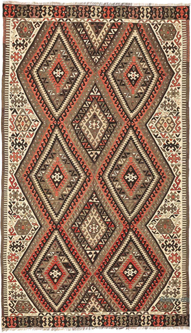Vintage Fethiye Kilim Rug - 5' 4" x 9'  (64" x 108") - K0069052