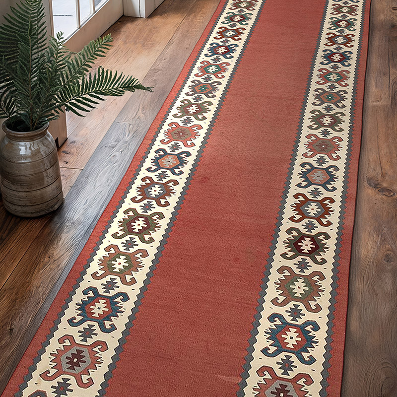 Vintage Sharkoy Kilim Runner - 2' 8" x 10'  (32" x 120") - K0069053